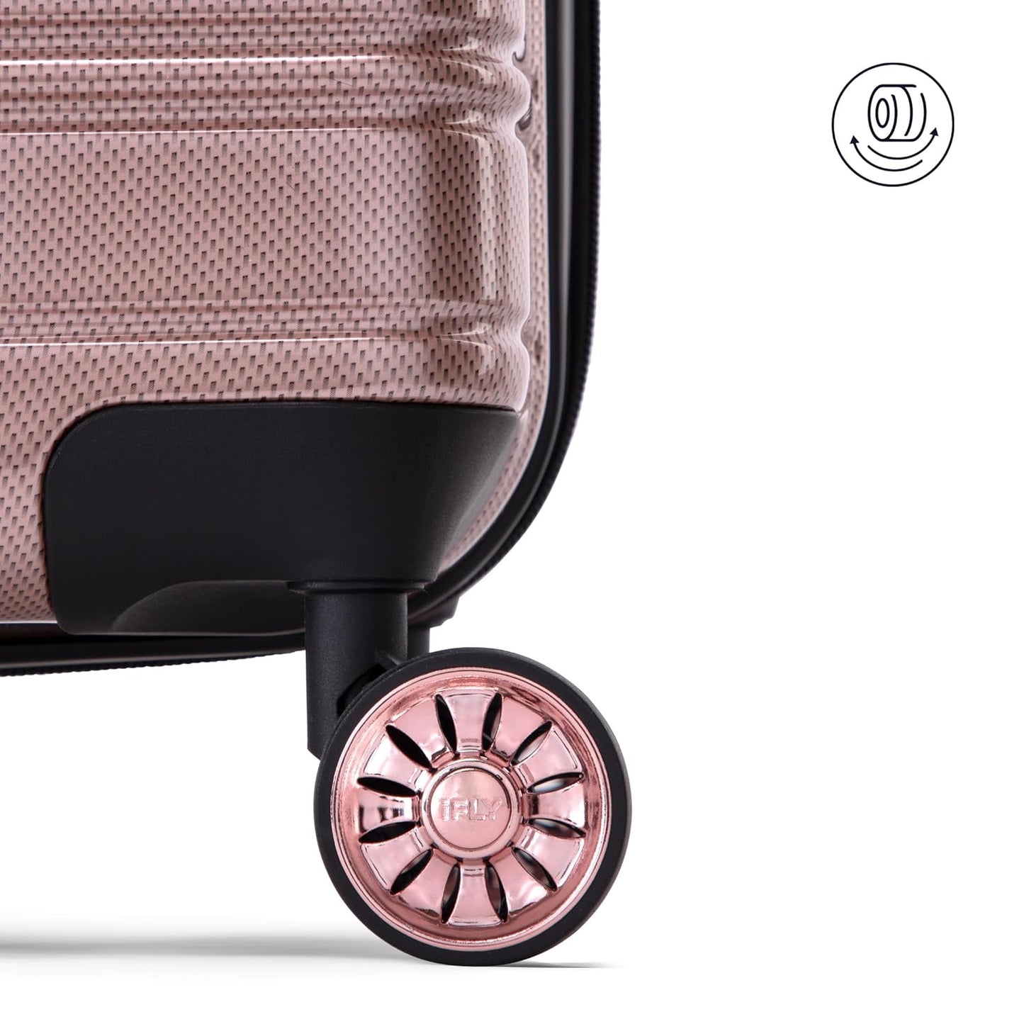 iFLY Fibertech 3-Piece Luggage Set - Rose Gold