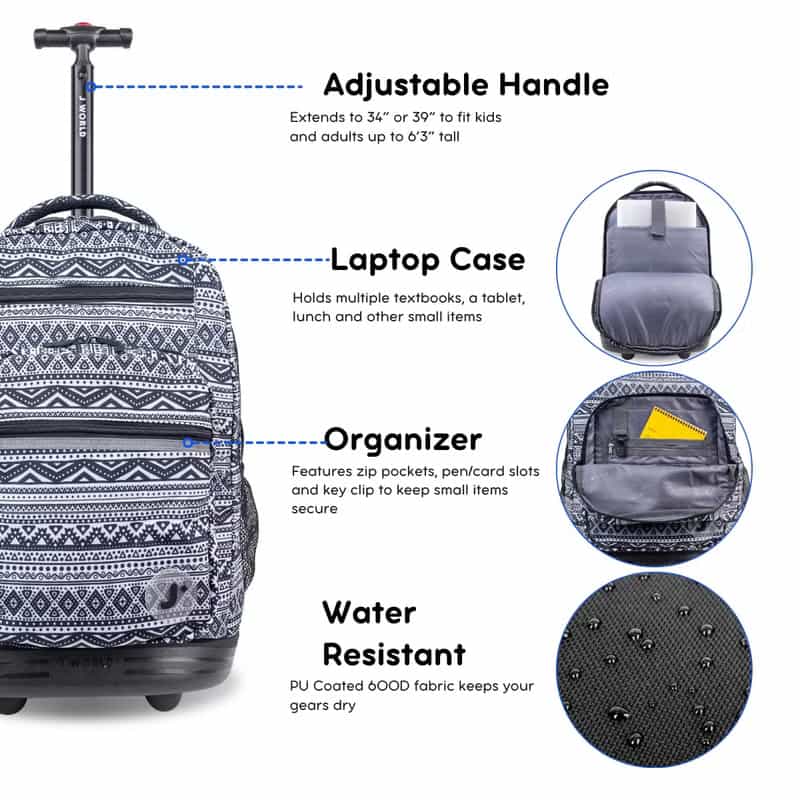 Sundance Laptop Rolling Backpack 20"