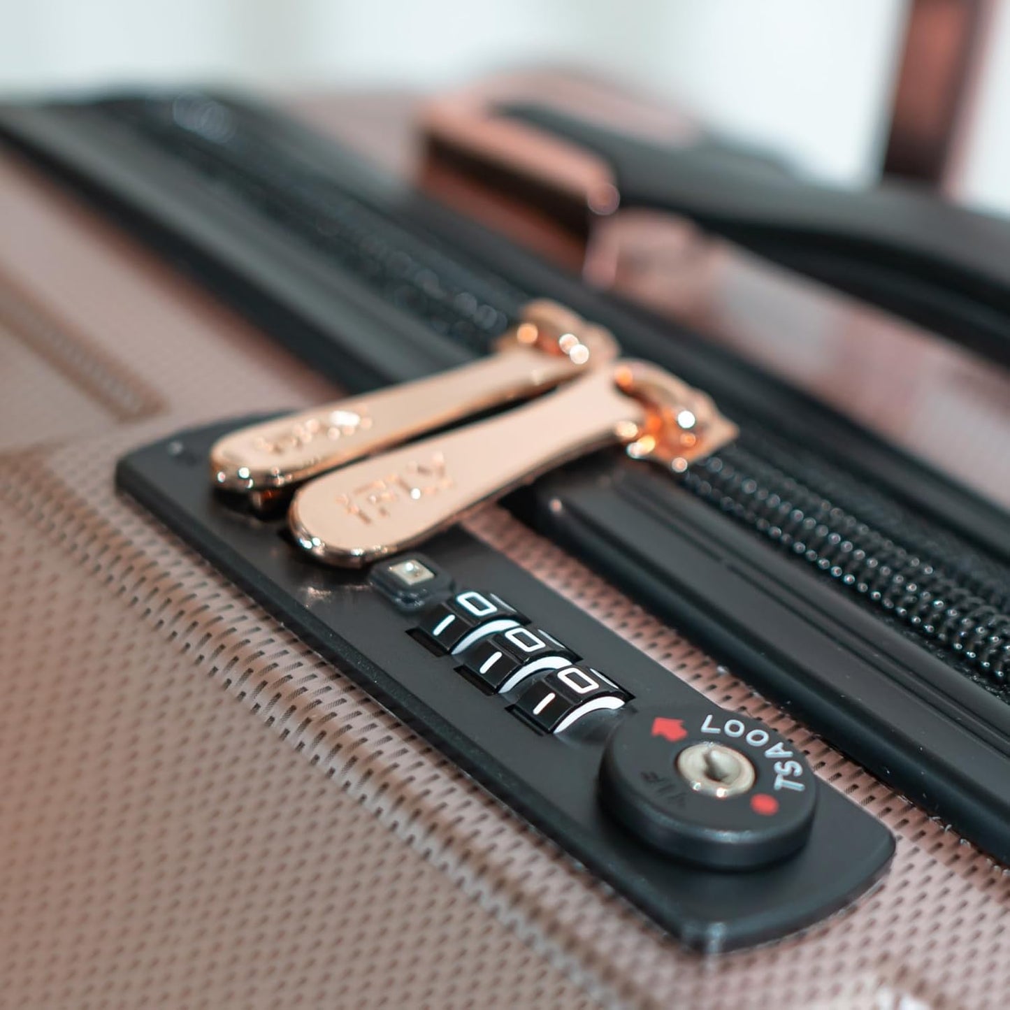 iFLY Fibertech 3-Piece Luggage Set - Rose Gold